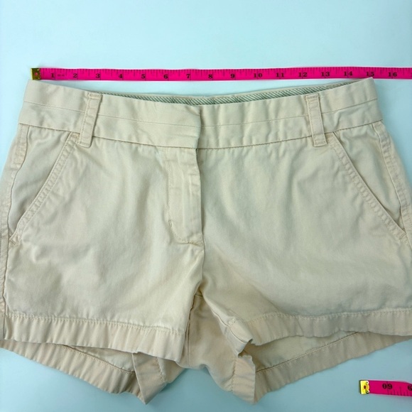 J. Crew Shorts Womens 4x3" Light Pink/Cream City Fit Chino 100%Cotton Pockets - Picture 5 of 7